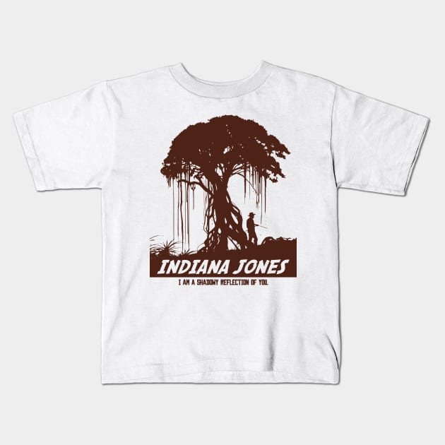 Indiana Jones Minimalist Kids T-Shirt by RetroPandora